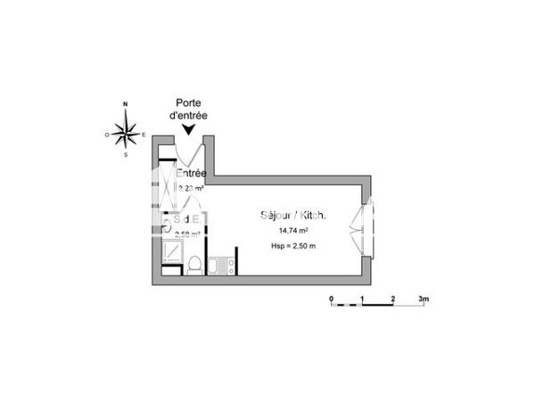 Location Studio 20.55 m² - 7 RUE ADRIEN RICARD Grenoble 38000