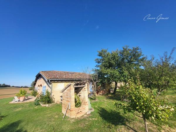 5 MINUTES DE CADOURS – Ferme en brique rénovée de 245 m² avec dépendance et terrain arboré