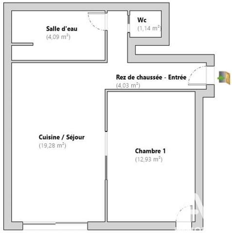 Appartement à vendre 2 pièces 41 m² Croix