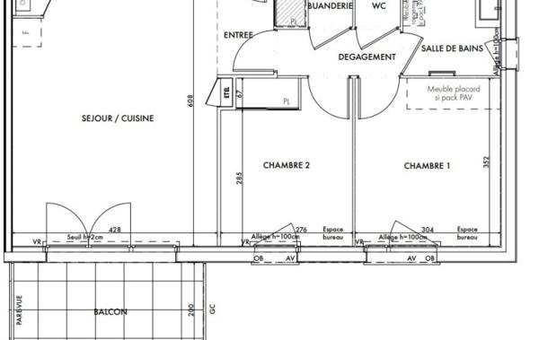 Vente Appartement P3 3P balcon 8m2 sud ouest 2 parkings neuf Aussonne   