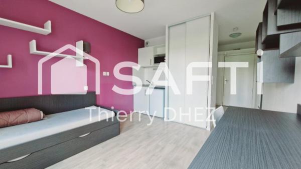 Résidence étudiante NEMEA - Studio garanti loué meublé 2016 de 20,13m² en face du métro Eurotéléport et à 200m de l'Hyper-Centre