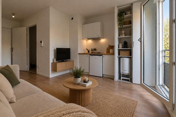 Appartement Villeneuve La Garenne 1 pièce(s) 20.16 m2