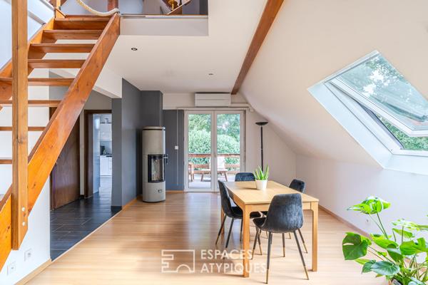 Duplex avec terrasse et jardin au bord de l’Ill