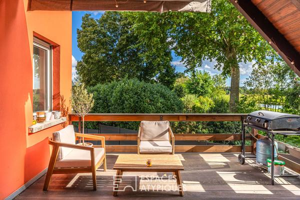 Duplex avec terrasse et jardin au bord de l’Ill