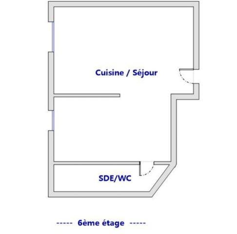 Rue SAINT PLACIDE - STUDIO 21 M² - 6ème et dernier étage AVEC ascenseur
