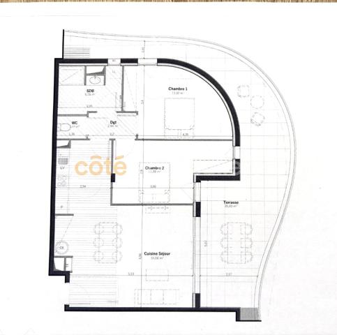 Vente
                Appartement71,34 m² - 3 Pièces -
                    NARBONNE (11100)