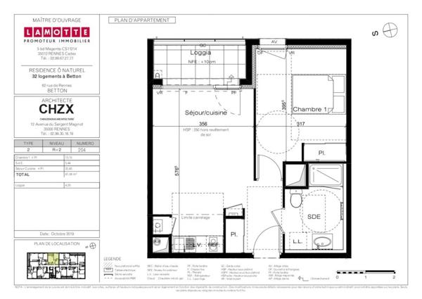 Appartement à louer 2 pièces - 41 m²