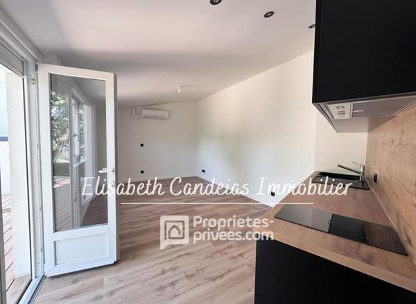 T2 avec garage et jardin intimiste