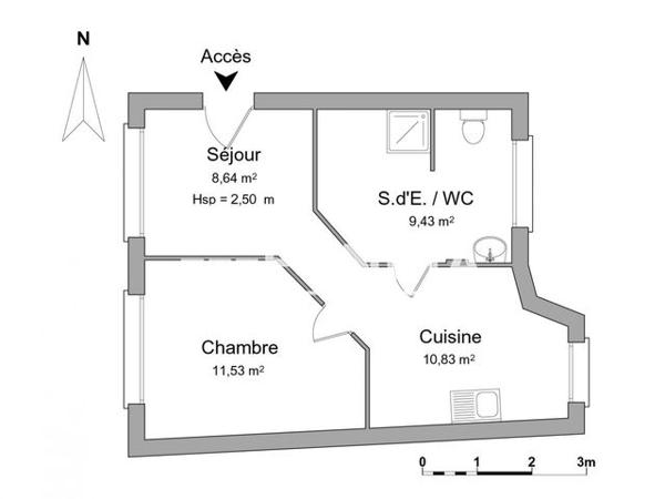 Location Appartement 2 pièces 40.43 m² - 11 RUE DE LA LIBERATION Razes 87640