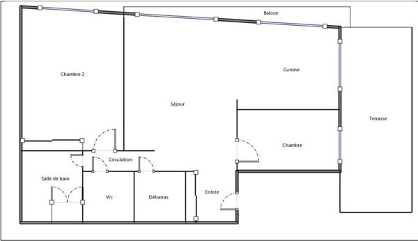 APPARTEMENT DE 3 PIECES AVEC 38m2 d'espaces extérieurs