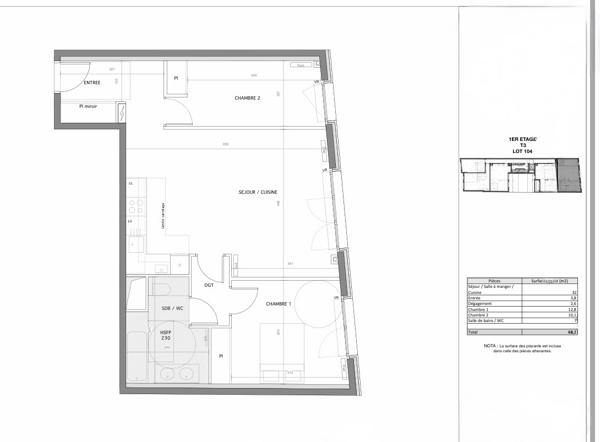 SURESNES – APPARTEMENT NEUF DE 3 PIÈCES DE 68,3 M² – DISPONIBLE IMMÉDIATEMENT