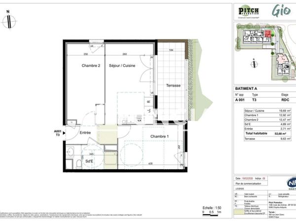 Location Appartement 3 pièces 52.68 m² - LE GIO BATIMENT A Frejus 83600