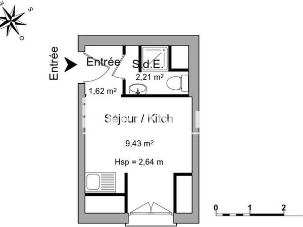 Location Studio 13.3 m² - 11 RUE DE LA MADELEINE Beauvais 60000