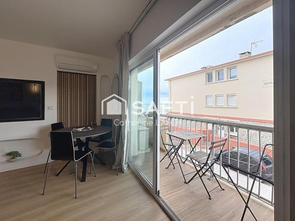 appartement T2 rénové et meublé avec vue mer