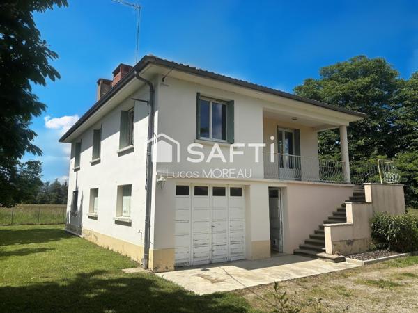 Maison de 180m2 avec garage et 2000m2 de jardin clôturé