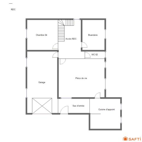 Maison de 180m2 avec garage et 2000m2 de jardin clôturé