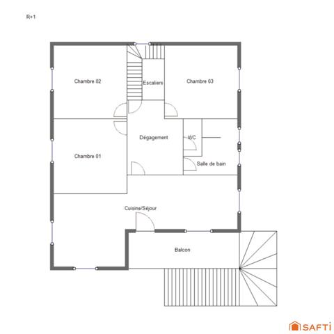 Maison de 180m2 avec garage et 2000m2 de jardin clôturé