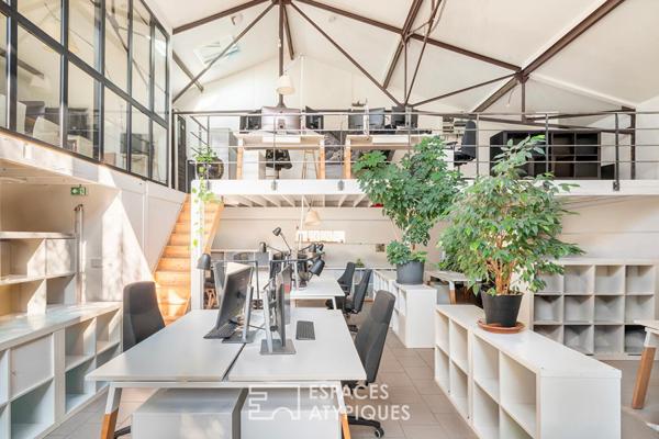 Ancien hangar réhabilité avec jardin intérieur sur le Plateau de Saint-Maurice
