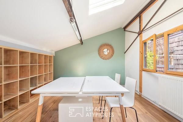 Ancien hangar réhabilité avec jardin intérieur sur le Plateau de Saint-Maurice