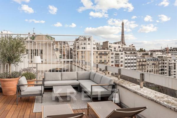 Appartement d’exception avec rooftop et vue Tour Eiffel – Paris 16ᵉ