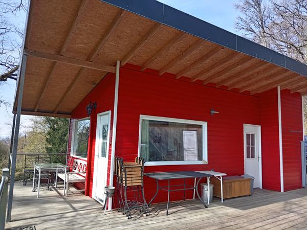 CHALET  NEUF 25 m²  + CARAVANE AU CALME TERRAIN 2409 M² HERICOURT