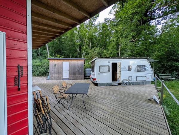 CHALET  NEUF 25 m²  + CARAVANE AU CALME TERRAIN 2409 M² HERICOURT