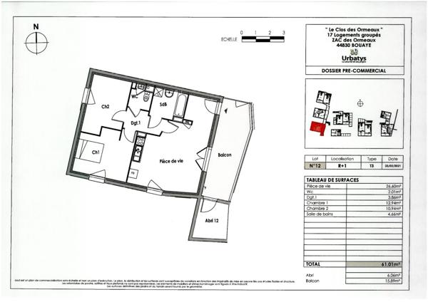 Appartement neuf de 61m2