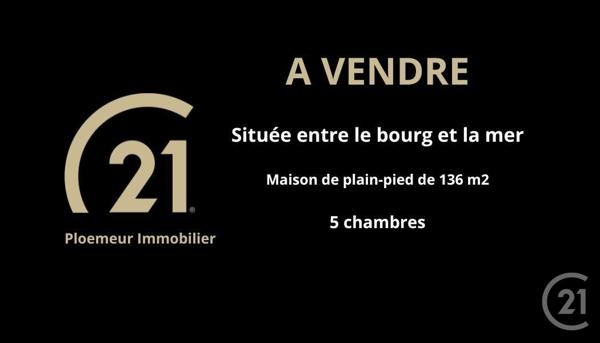 Maison à vendre  6 pièces - 136,60 m2 PLOEMEUR - 56
