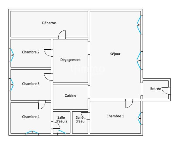 Maison de plain-pied 4 pièces avec jardin sans vis-à-vis
