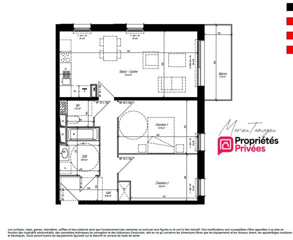 Appartement T3 avec extérieur, Garage + Parking , Quartier des Sablons , FRAIS DE NOTAIRE OFFERTS