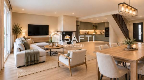 Maison familiale 5 pièces 138m2 sur terrain piscinable