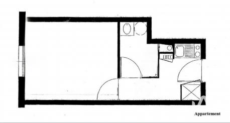 Studio à vendre 22 m² Paris 20