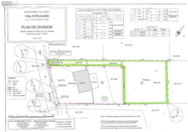 Terrain à Batir à vendre à Orléans dans le Loiret (45100), ref : 12295/205   
BINOCHE