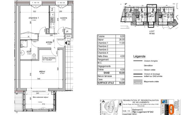 Appartement à vendre    2 pièces • 53 m2 Toulouse