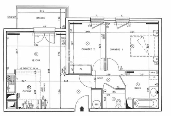 APPARTEMENT À VENDRE DE 3 PIÈCES DE 53,46 M²
