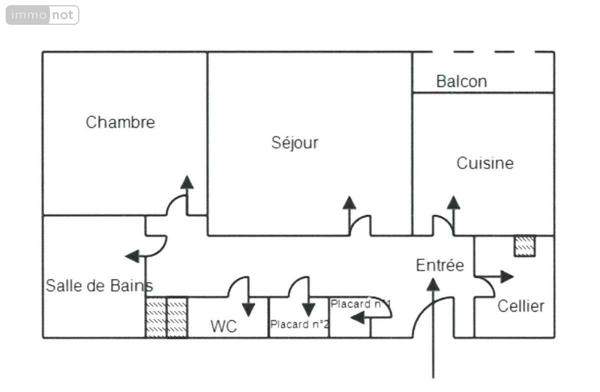 Appartement à louer à Tours dans l'Indre-et-Loire (37000), ref : 37072-L16