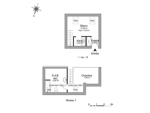 Location Studio 27.96 m² - Nancy 54000