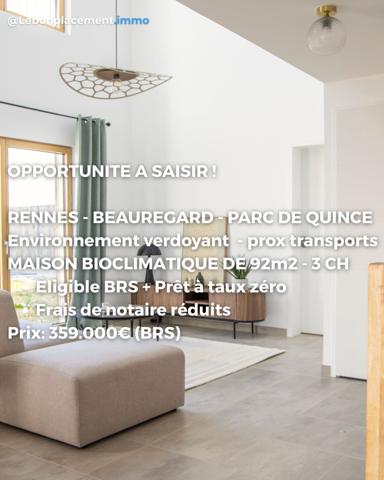 Rennes (35000) RENNES BEAUREGARD - MAISON 3 CHAMBRES ELIGIBLE BRS - OPPORTUNITE A SAISIR