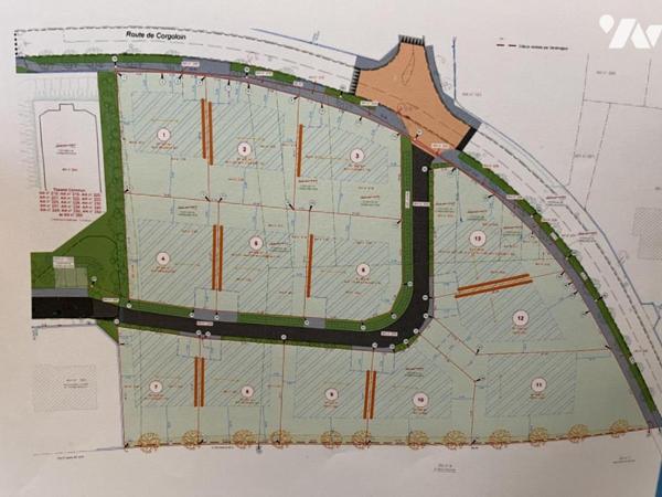 Terrain à bâtir viabilisé de 517 m² situé sur la Commune de Comblanchien Route de Corgoloin