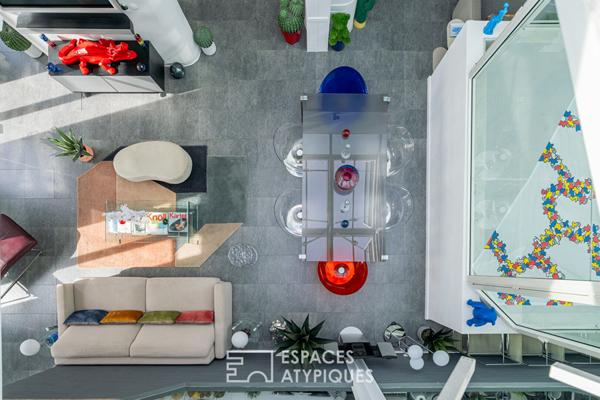 Loft d’architecte André Stern – 260 m² de lumière au sommet d’un immeuble Haussmannien