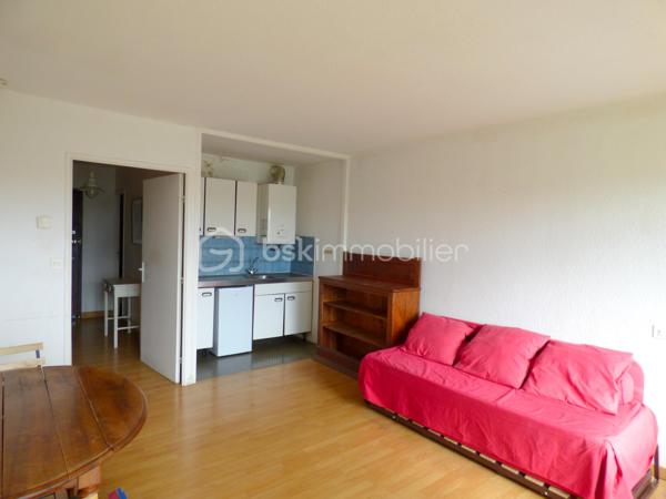 Situé au 3 -ème étage d'une résidence agréable avec ascenseur. Cet appartement offre un beau potentiel après quelques travaux de rafraichissement. 
Il se compose, d'une entrée avec placard, une jolie pièce de vie lumineuse avec coin cuisine aménagée et équipée, une salle de bain avec baignoire, wc, vasque et un emplacement pour machine à laver.
Les plus : 
- Agréable balcon exposé sud avec une vue dégagée.
- Résidence avec ascenseur et interphone.
- Parking privé et local à vélo.
- Proche de toutes commodités (commerces, écoles, médecins, hôpital, gare etc...)
Ne manquez pas cette opportunité à ce prix  pour cet appartement fonctionnel ou tout peut se faire à pied.