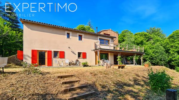 Saint-Jean-du-Gard (30270) Maison en pierres avec extension bois - 182 m² habitables - Deux habitations