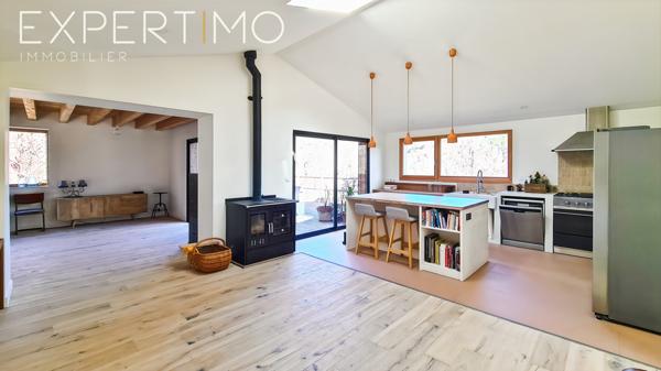 Saint-Jean-du-Gard (30270) Maison en pierres avec extension bois - 182 m² habitables - Deux habitations