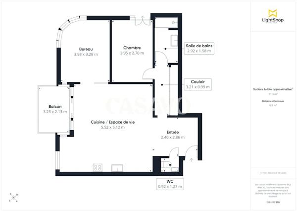 Vente Appartement 3 pièces de 71m² - 95880 Enghien-les-Bains