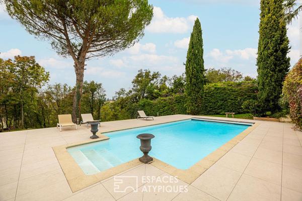 Maison de caractère avec piscine et vue dégagée à Saint-Didier-au-Mont-d’Or