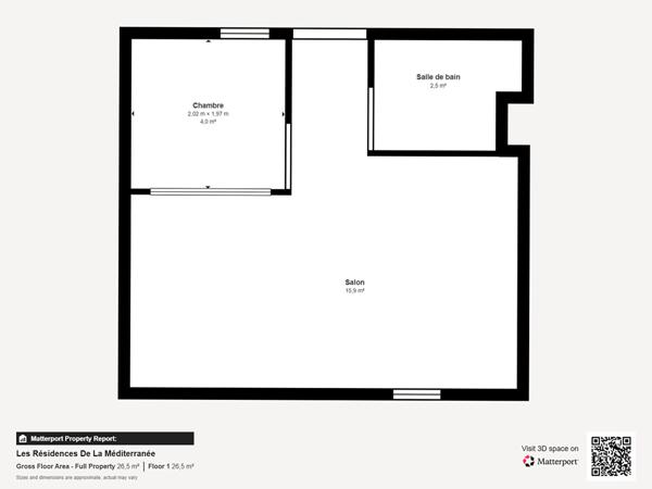 Saint-Pierre-La-Mer, petit T2 avec vue mer !