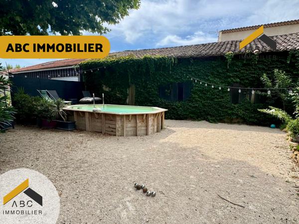 Jonquières (84150) CORPS DE FERME RÉNOVÉ - 190 m2 - 5 CHAMBRES - HANGAR DE 190 m2