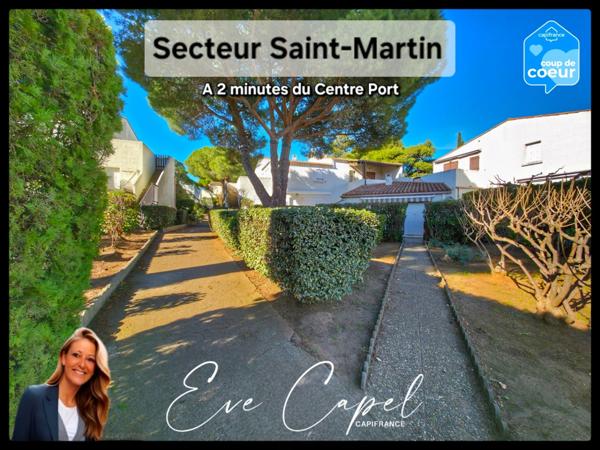 Appartement à vendre 2 pièces LE CAP D'AGDE (34), Appartement type Pavillon T2 + Mezzanine entièrement rénové avec Parking privatif- Saint Martin
