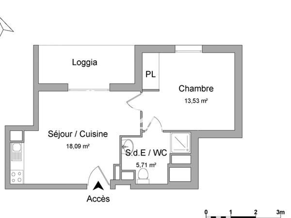 Location Appartement 2 pièces 37.53 m² - 1B RUE HERCULE BIRAT Narbonne 11100
