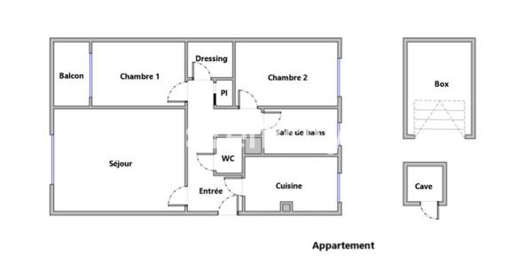 Appartement 3 pièces - 61 m² Exclusivité efficity